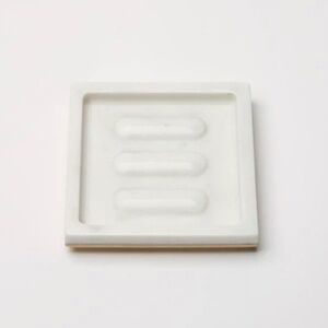 Sferra Pietra Marble Soap Dish In White Gold